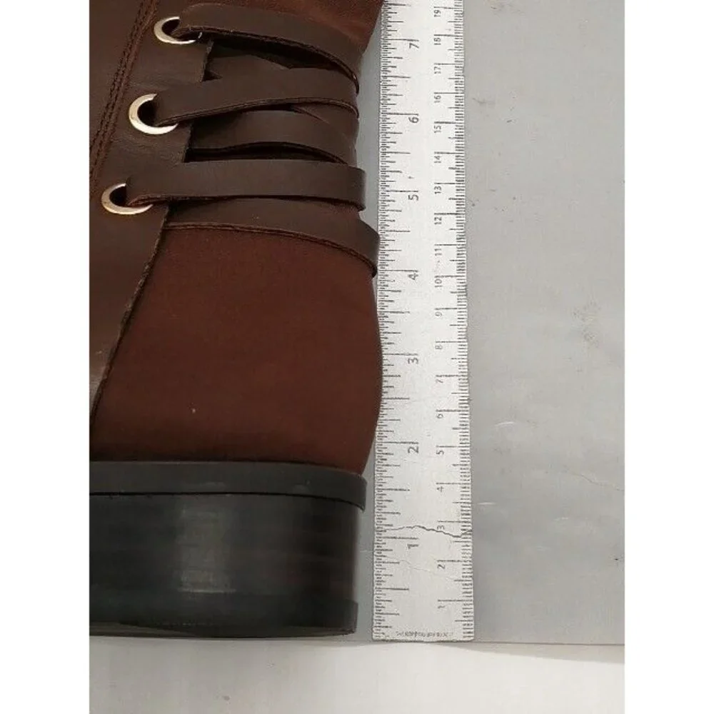 Vince Camuto Womens Boots Pauletta Brown Leather Zip Knee High Wide Calf 9.5 - Picture 9 of 14